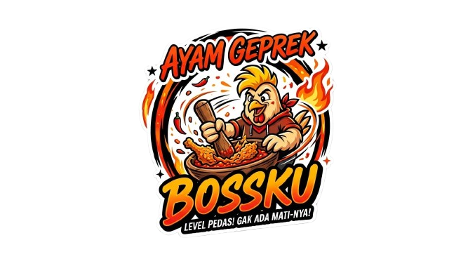 Logo Ayam Geprek Bossku